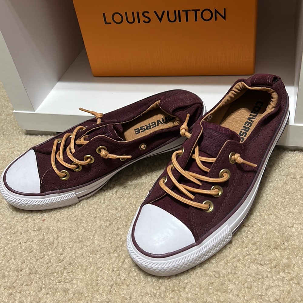 Maroon Suede Converse - image 2
